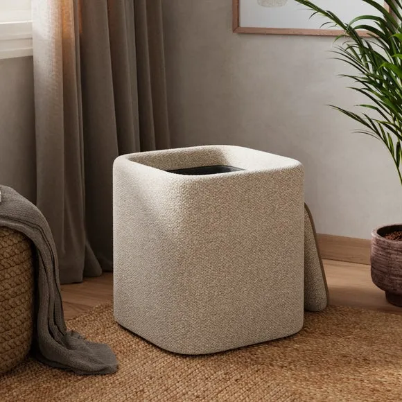 Pebble Boucle Tray Table Storage Footstool 3
