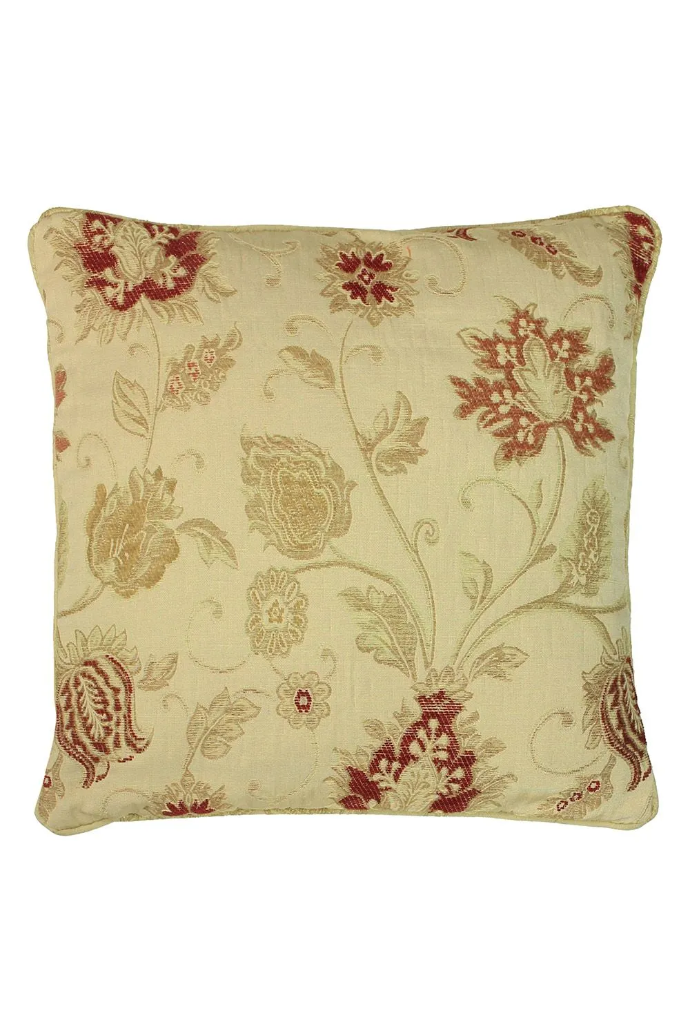 Paoletti Zurich Floral Jacquard Cushion in Natural