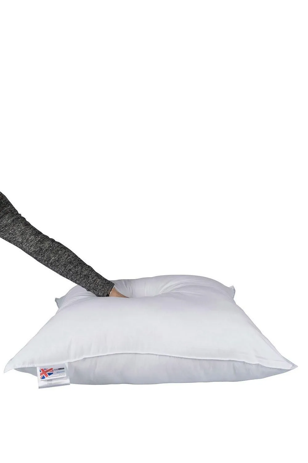 Homescapes Duck Feather & Down Euro Continental Square Pillow - 80cm x 80cm in White 3