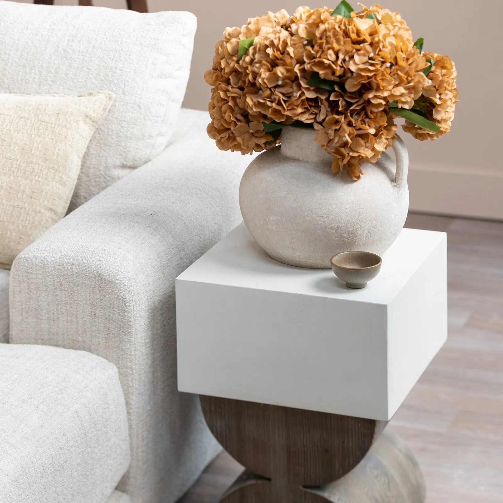 Turvey End Table 35X35X50Cm, White Concrete | Barker & Stonehouse 2