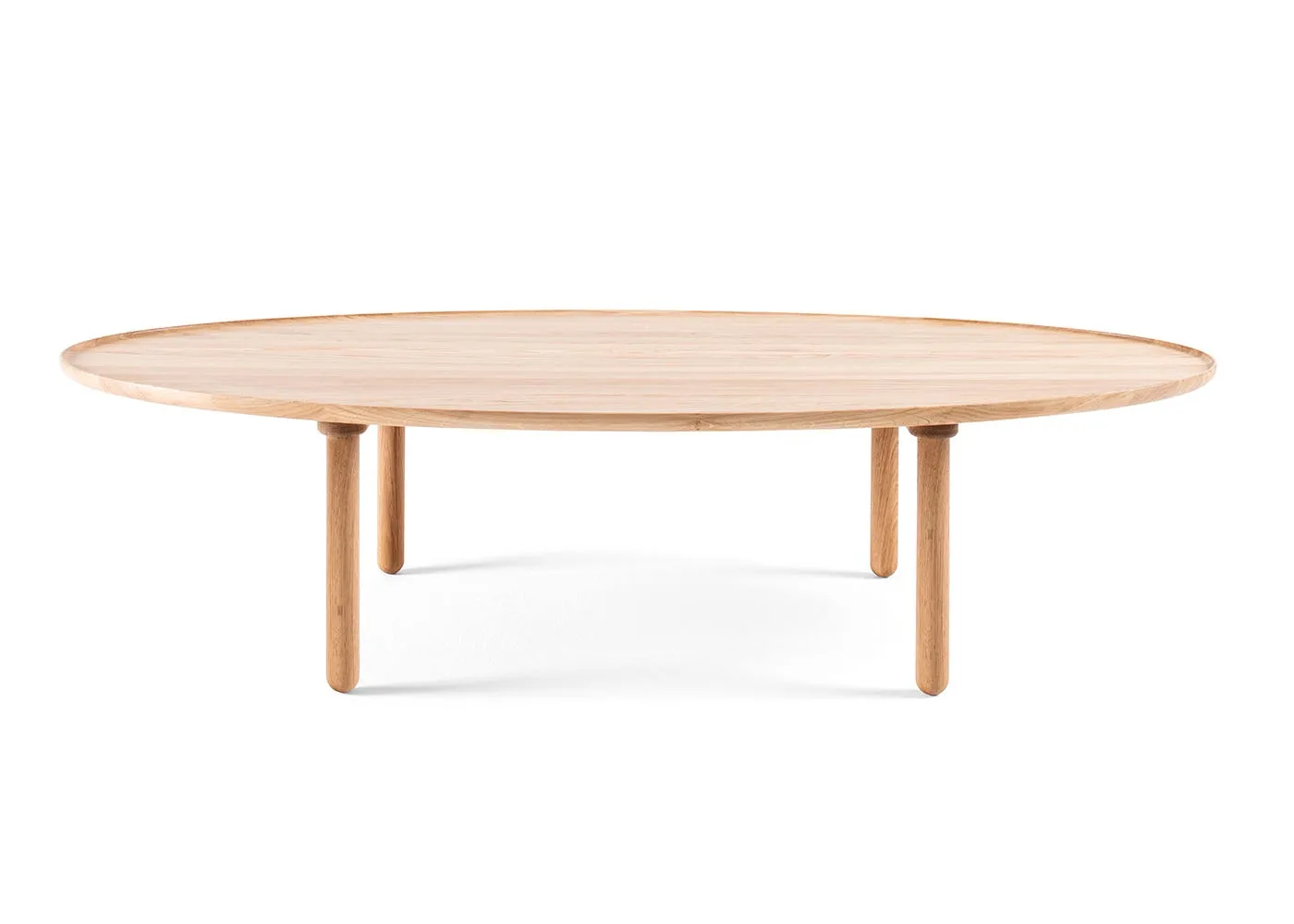 Gazzda Mu Coffee Table Oval 150 x 80cm White Oiled Oak 1