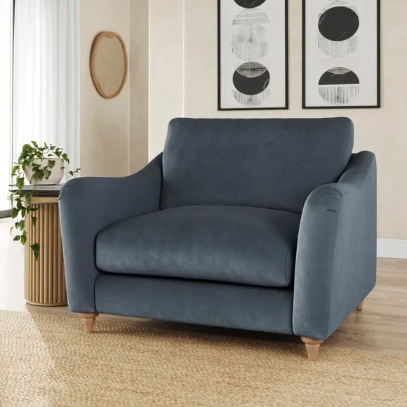 Hattie Matte Plush Velvet Snuggle Sofa
