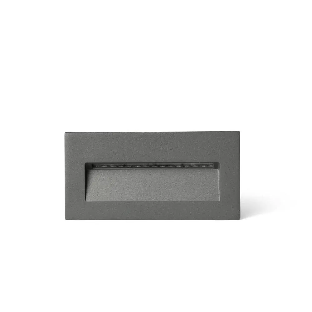 Netlighting Mani Outdoor Recessed Wall Lamp Dark Grey IP65 2200 2700 3200 4000K