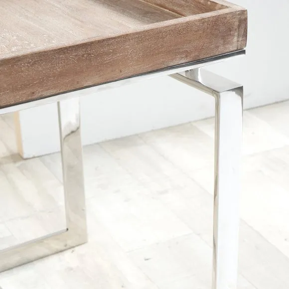Evelyn Natural Antique Side Table, Mango Wood 3