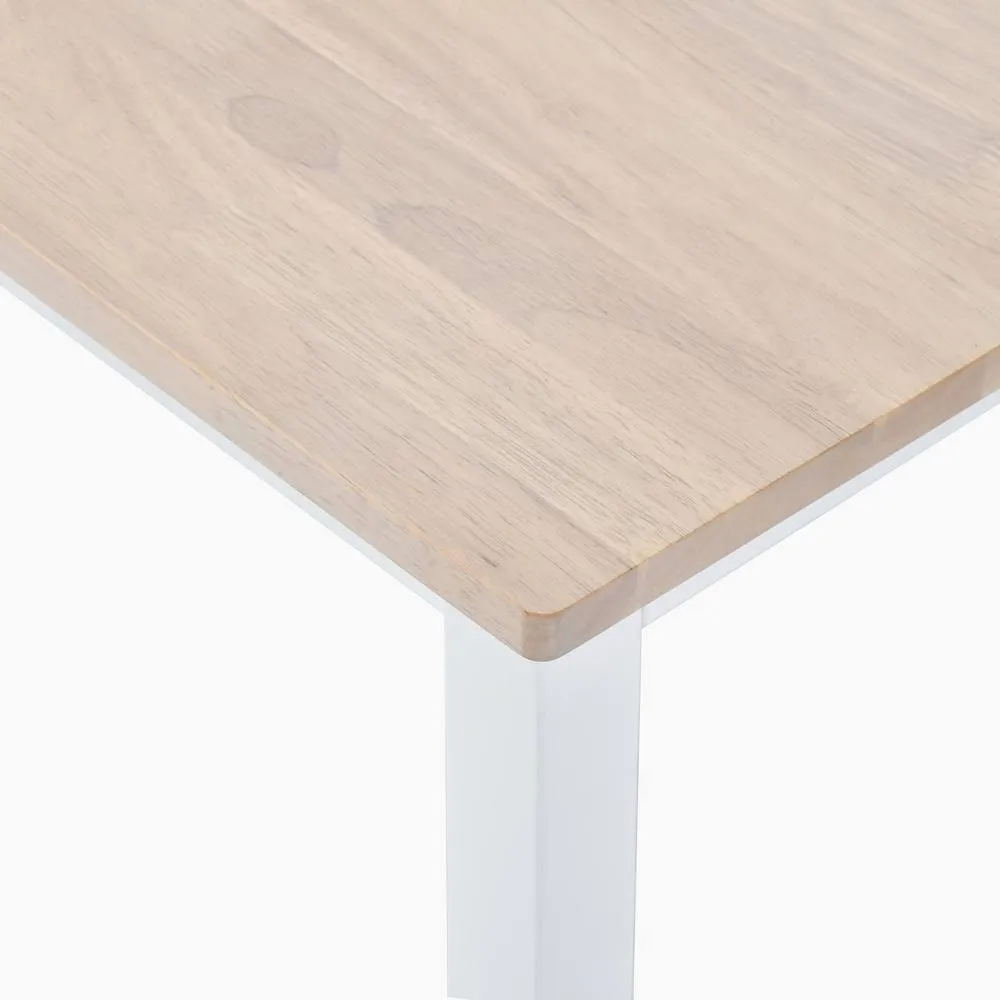 FurnitureboxUK Tobermory Rectangular Whitewash & White Wood Dining Bench 4