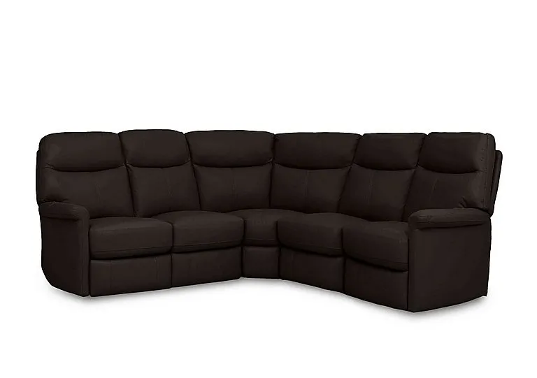 Compact Collection Lille Large Leather Corner Sofa - Dark Chocolate