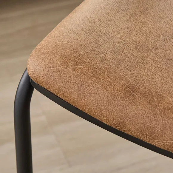 Draper Cantilever Barstool, Faux Leather 4