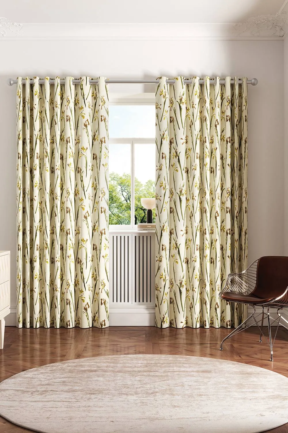 Ted Baker 'Wild Iris' Cotton Lined Curtains in Cream 4