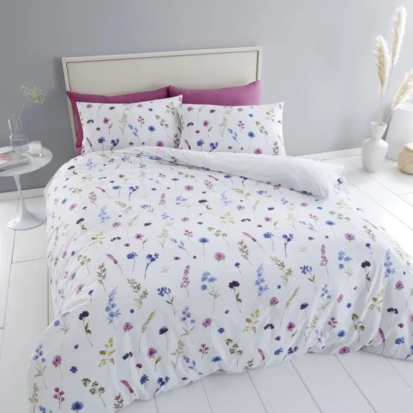 Catherine Lansfield Countryside Floral Reversible Duvet Cover & Pillowcase Set 3
