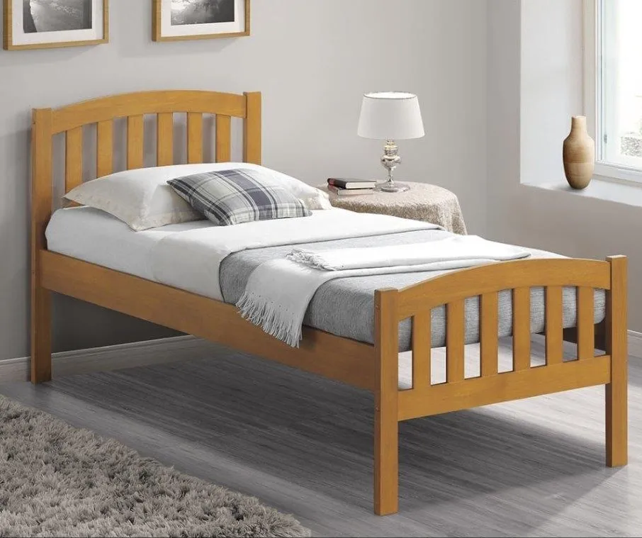 Lyon Oak Wooden Bed Frame - 3ft Single