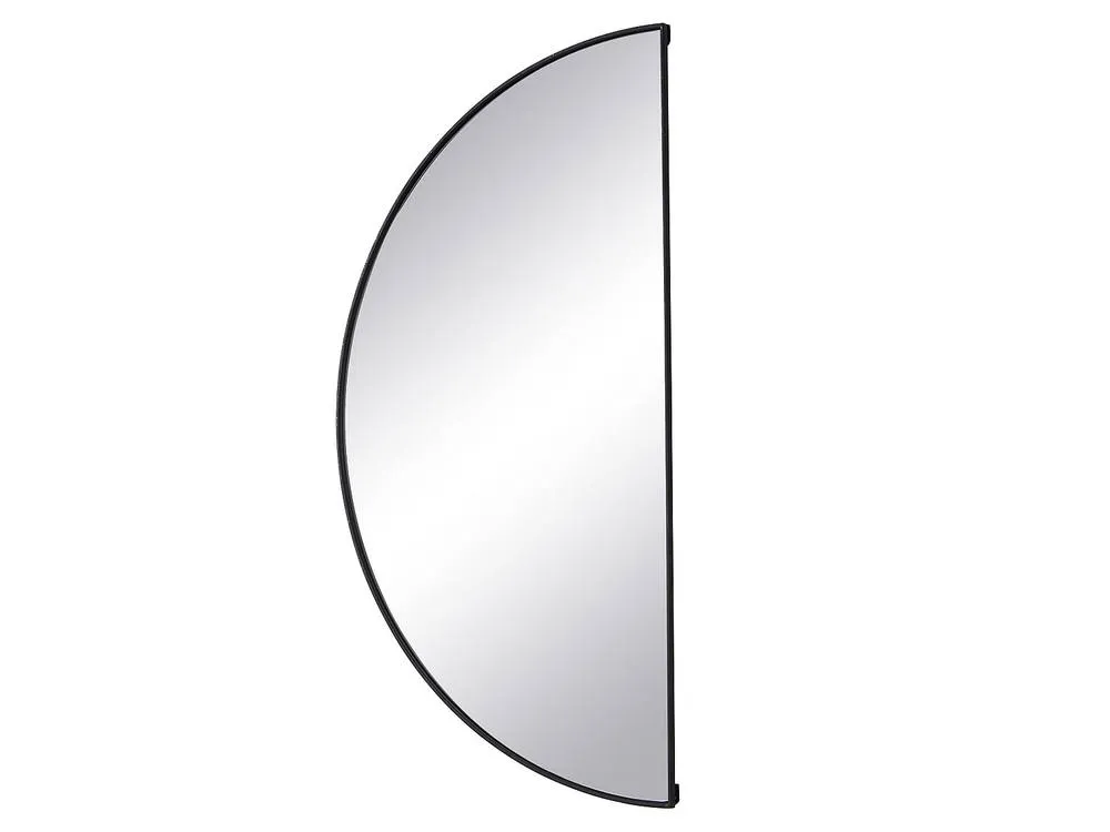 Vente-unique Set Of 2 Half-Circle Design Metal Mirror - W.50 X H.100 Cm - Black 6