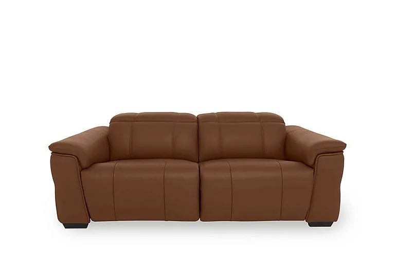Inca NC Leather 3 Seater Power Recliner Sofa with Power Headrests - Butterscotch