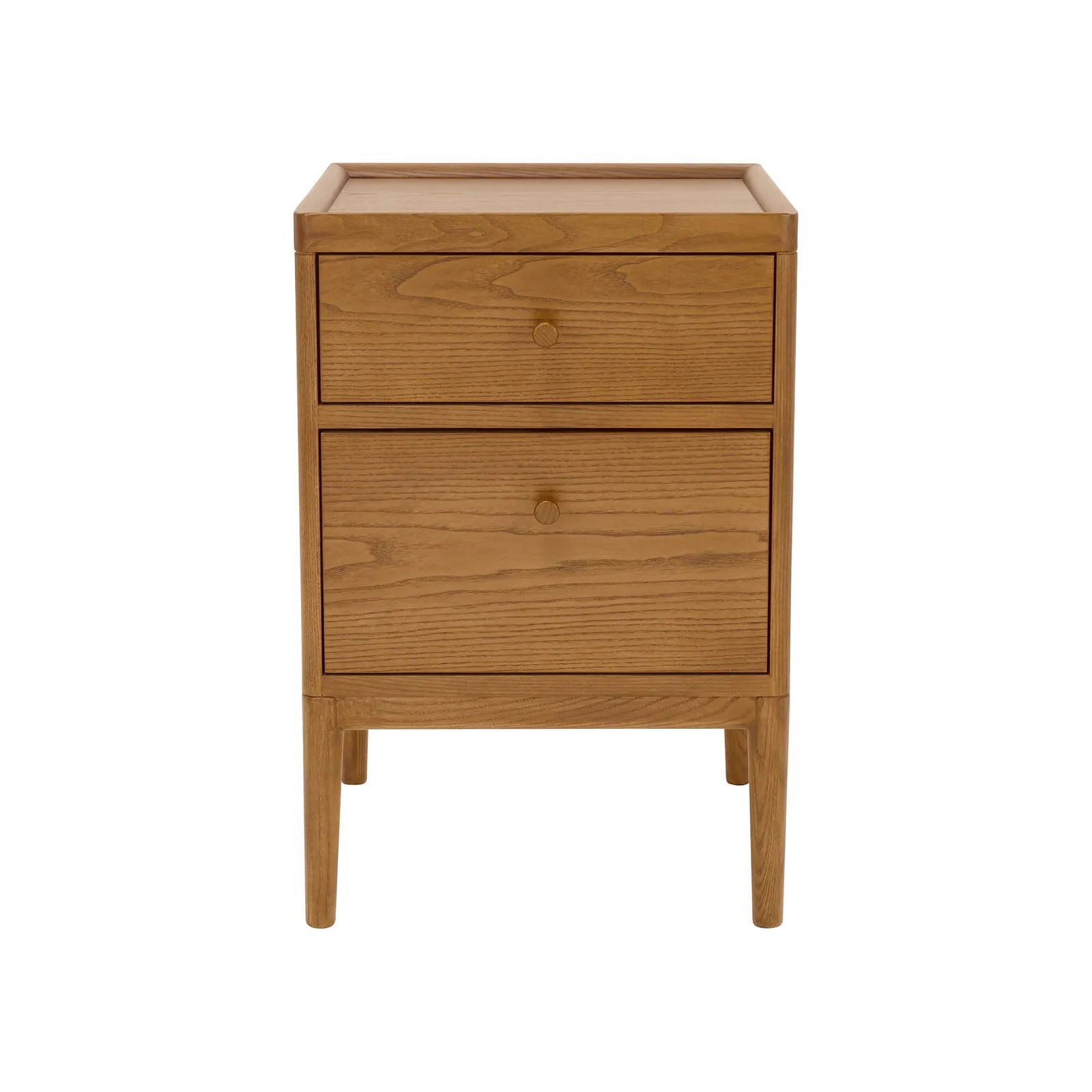 Ercol Salina Two Drawer Bedside Cabinet, Neutral Wood | Barker & Stonehouse 3