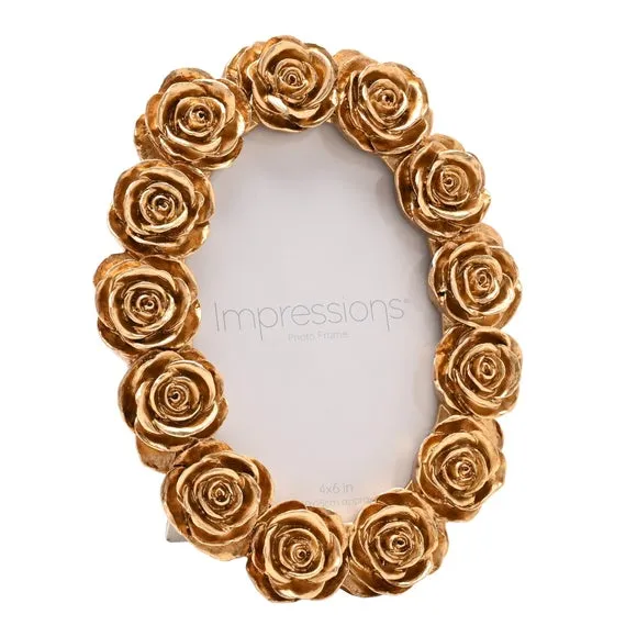 Impressions Rose Resin Oval Photo Frame 2