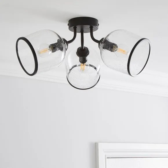 Lenny 3 Light Semi Flush Ceiling Light 2