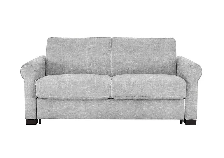 Alcova 2 Seater Fabric Sofa Bed with Scroll Arms - Baobab Ghiaccio