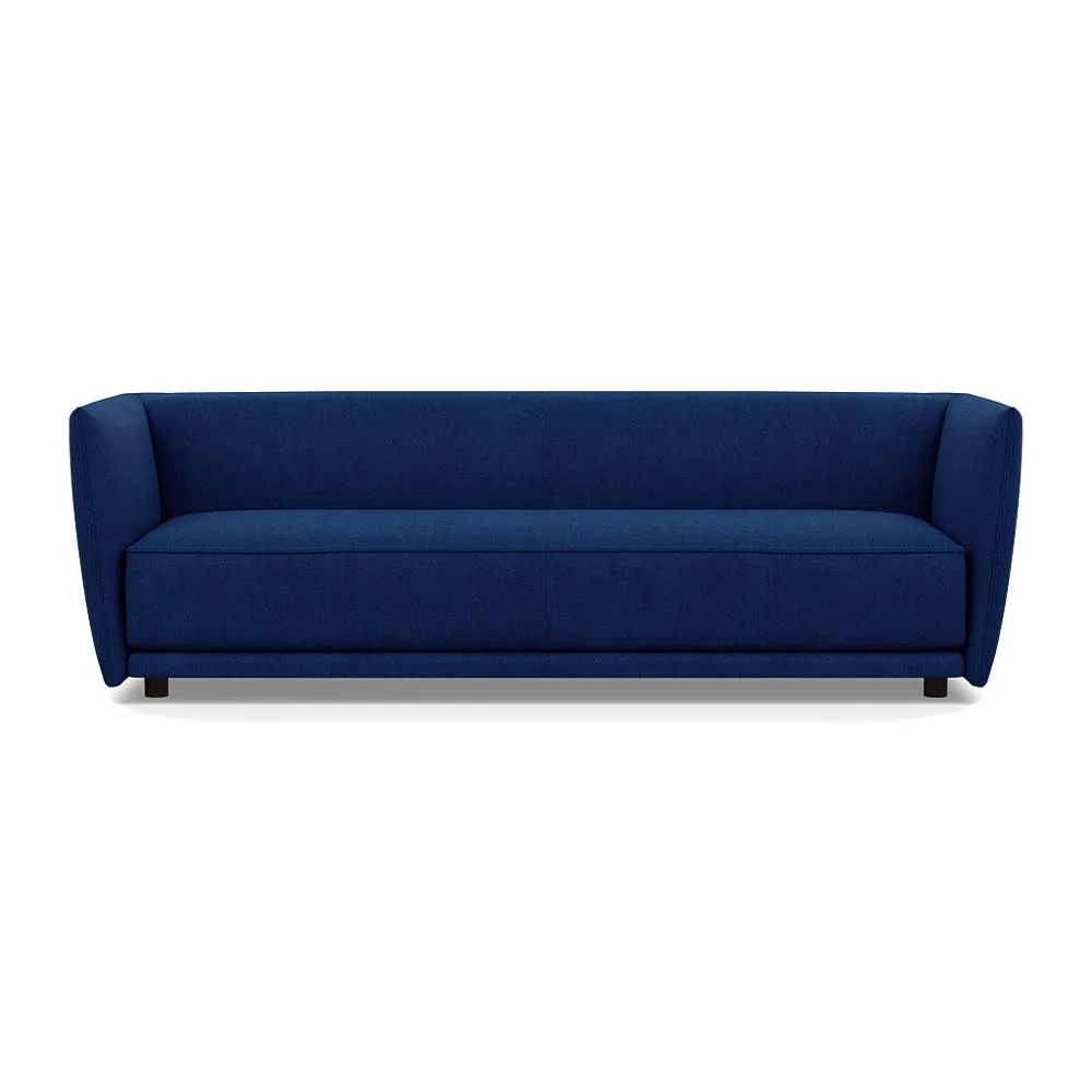 Heal's Valley 4 Seater Sofa St Moritz Blue Walnut Stain Feet 1