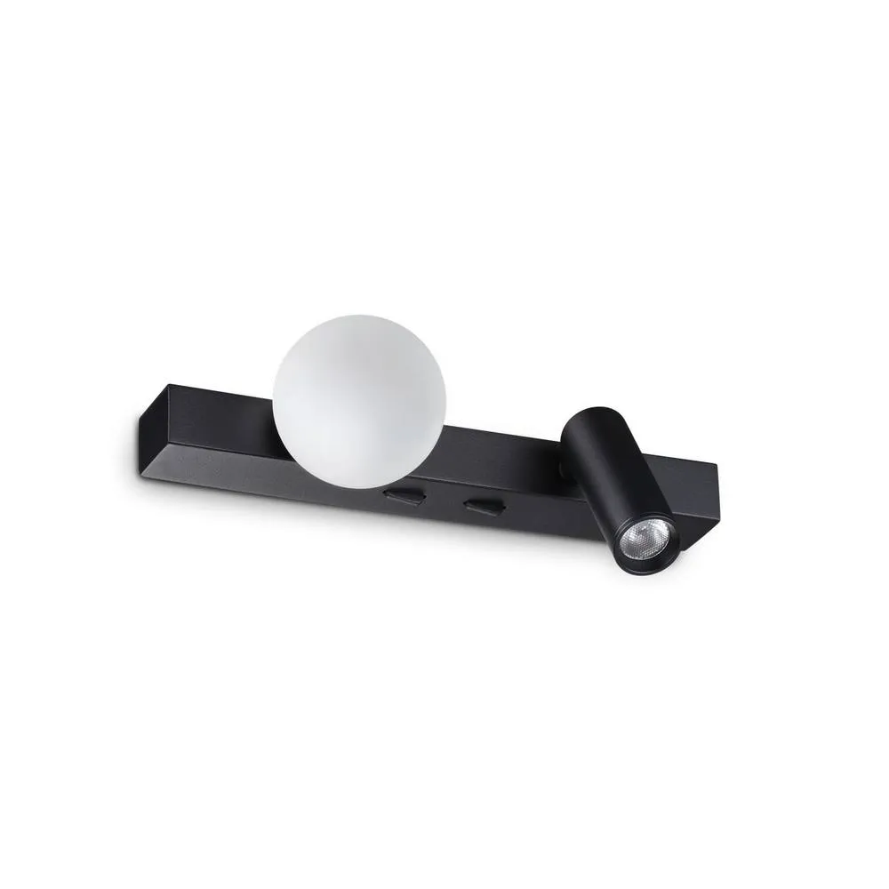 Netlighting Ping Pong Reading Wall Light Black 3000K