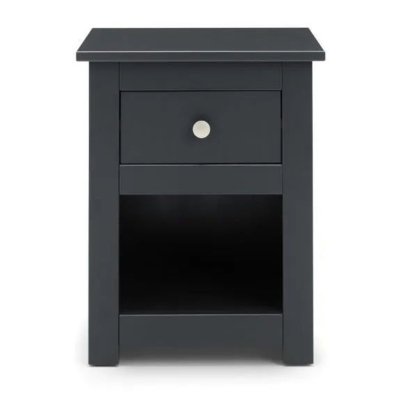Radley 1 Drawer Bedside Table, Dark Grey & Pine 4