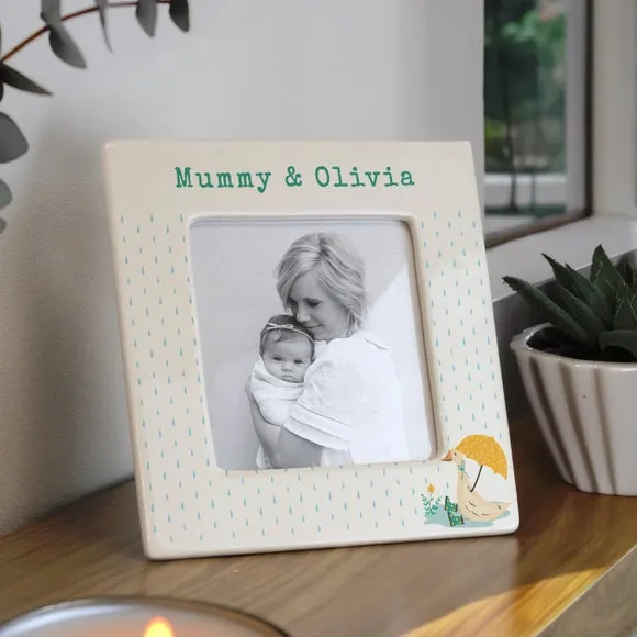 Personalised Puddle Duck Ceramic Photo Frame 2