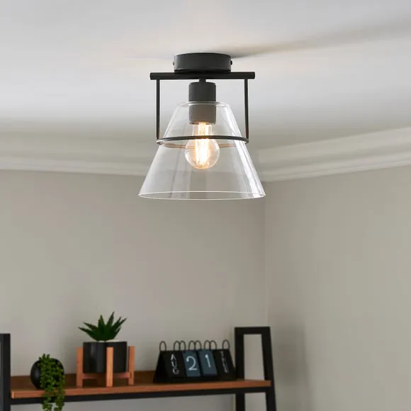Valdez Industrial Flush Ceiling Light