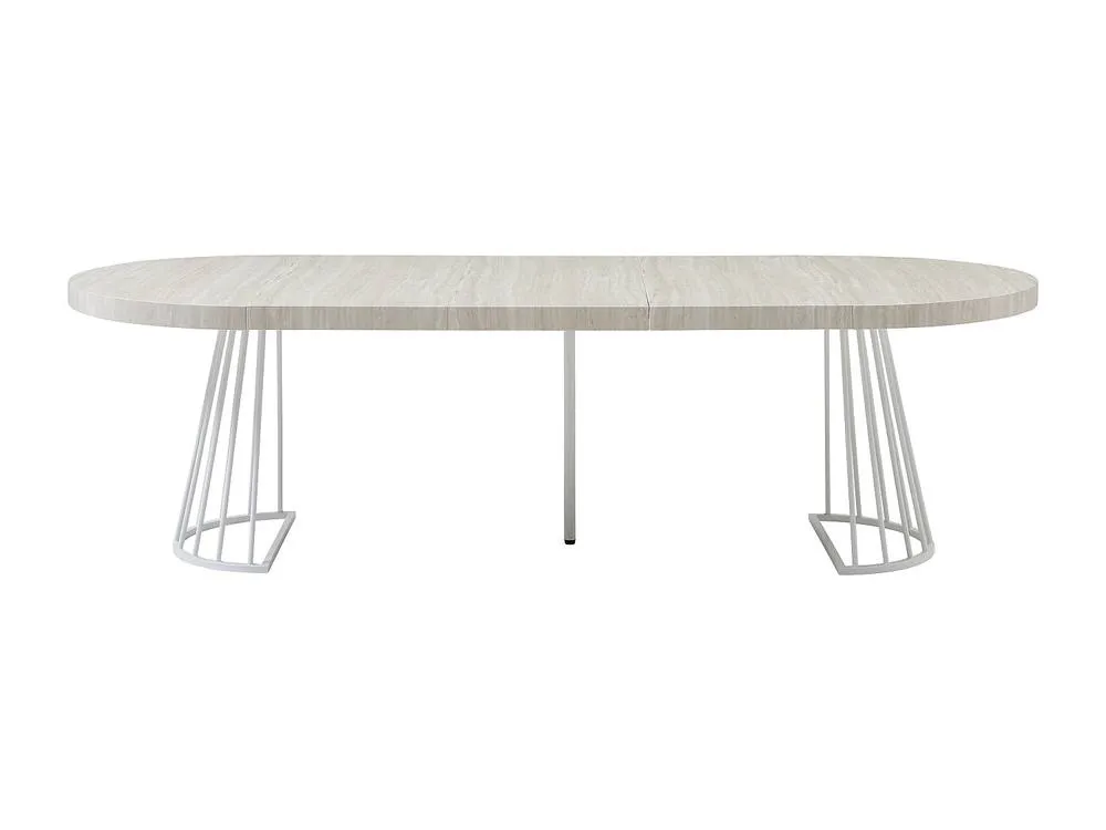 Vente-unique Extendable Dining Table - 2 To 12 People - MDF & Steel - Beige 6