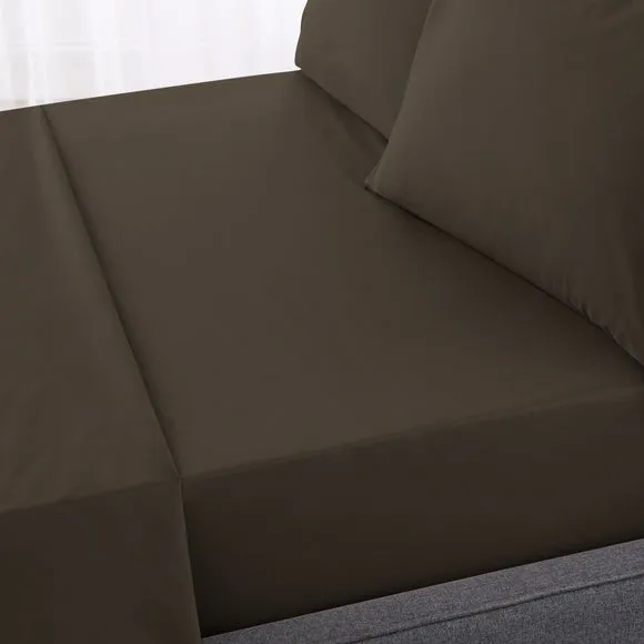 Hotel 230 Thread Count Percale 100% Cotton Fitted Sheet 1