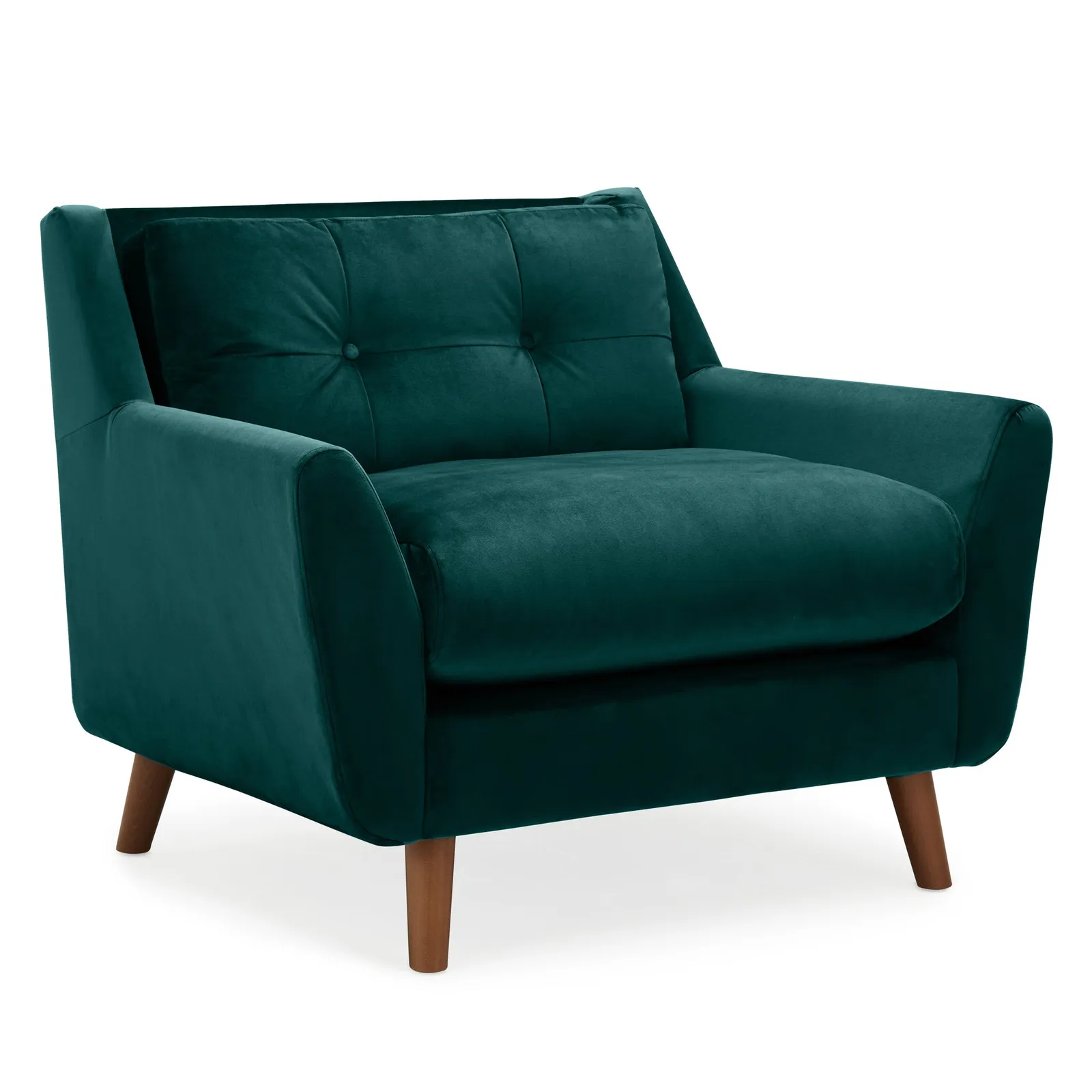 Halston Velvet Snuggle Chair Green