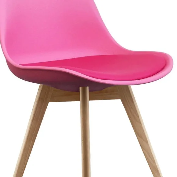 Fusion Living Soho Plastic Dining Chair with Squared Legs 6