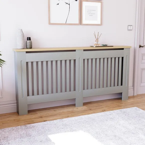 Return - Vida Designs Arlington Radiator Cover, Grey, Extra Large