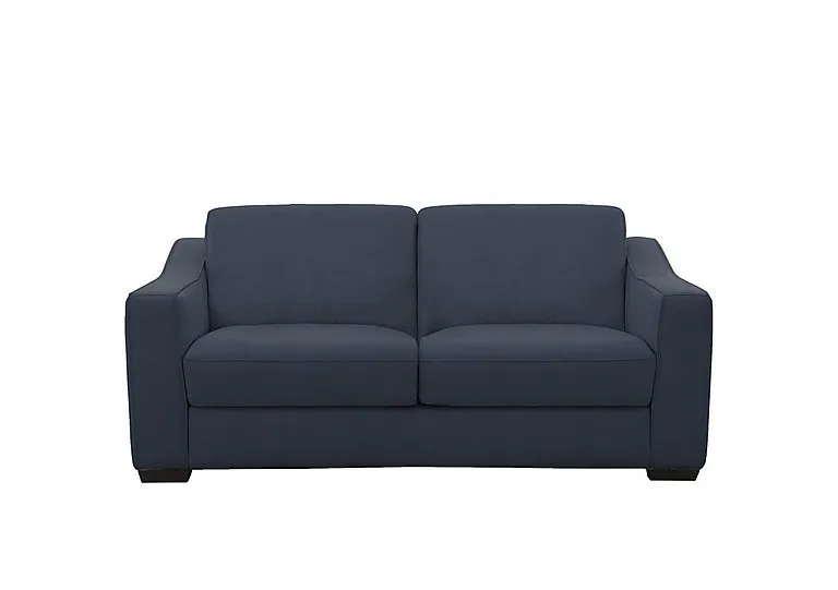 Optimus 2 Seater Leather Sofa - BV Ocean Blue
