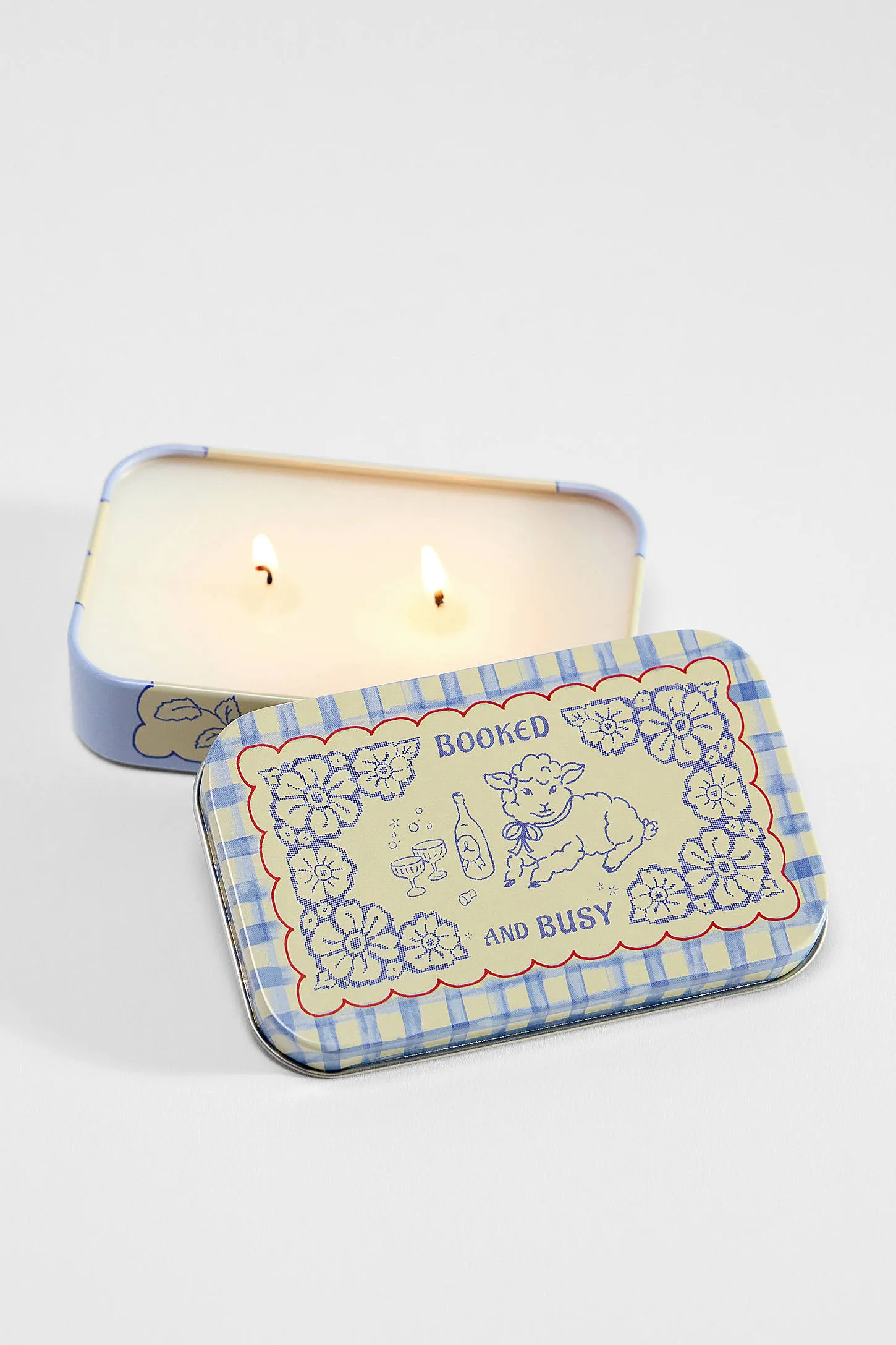 Scentiments Booked & Busy Tin Candle - Blue 3