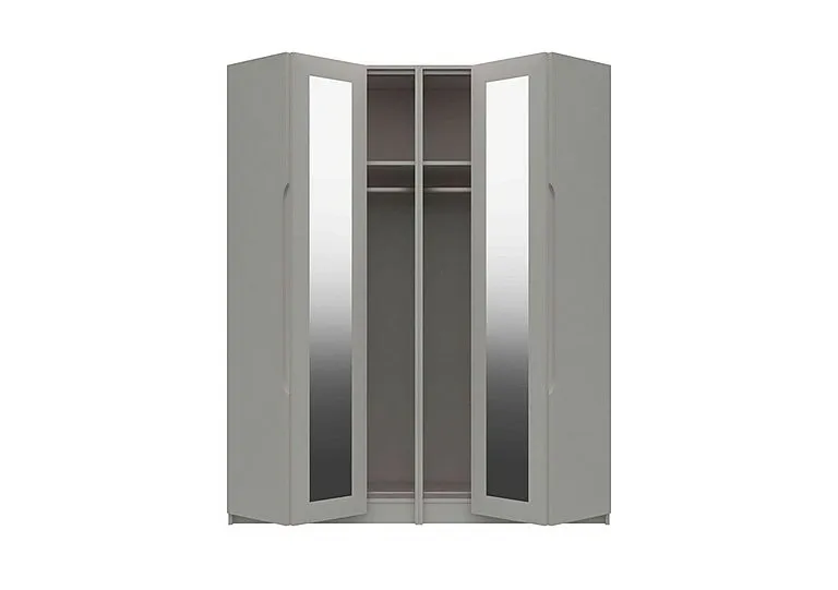 St Pancras 4 Door Bifold Wardrobe - Light Grey