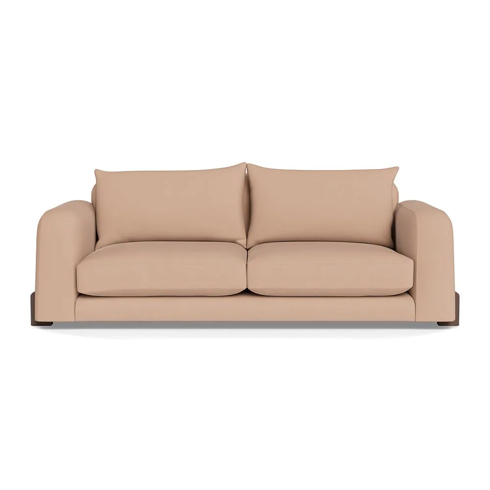 Heal's Nuvola 4 Seater Sofa Capelo Linen-Cotton Rosedale Walnut Stained Feet 1
