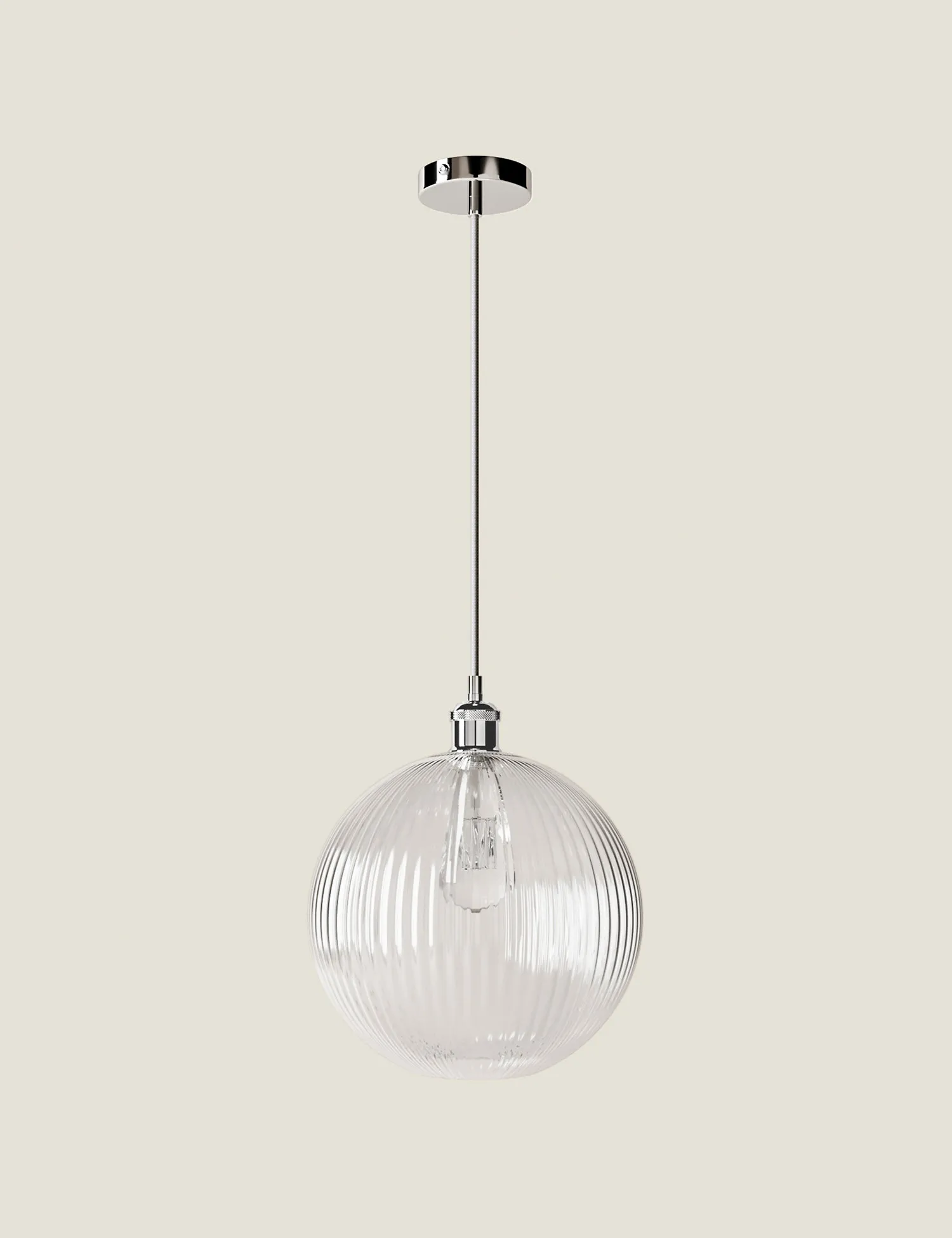 M&S Ridged Glass Ceiling Lamp Shade