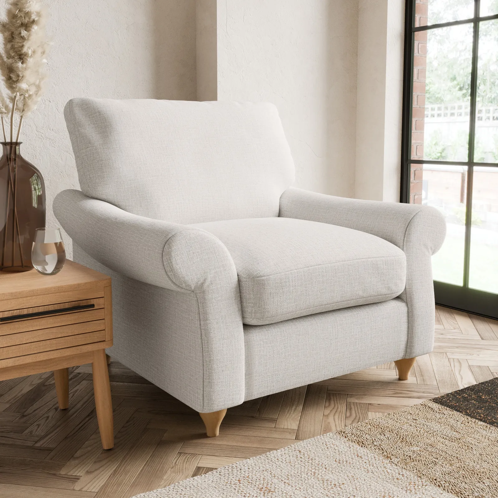 Salisbury Textured Weave Armchair Textured Weave Sandstone
