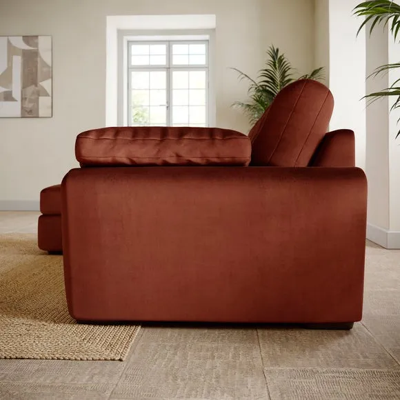 Milton Matte Velvet Corner Chaise Sofa 3