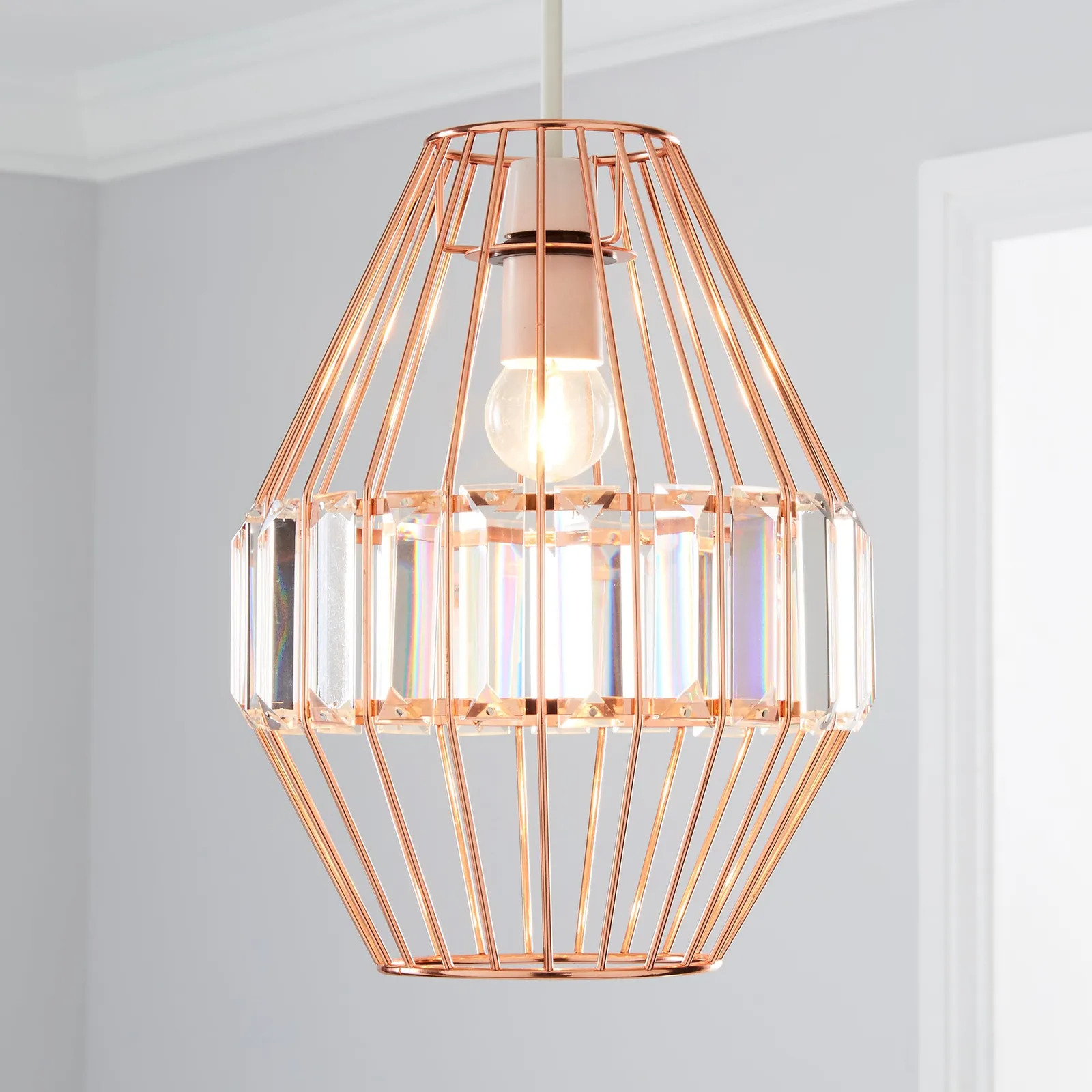 Medan Acrylic Copper Easy Fit Pendant Copper