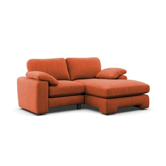 Magnus Vintage Soft Chenille Corner Chaise Sofa 6