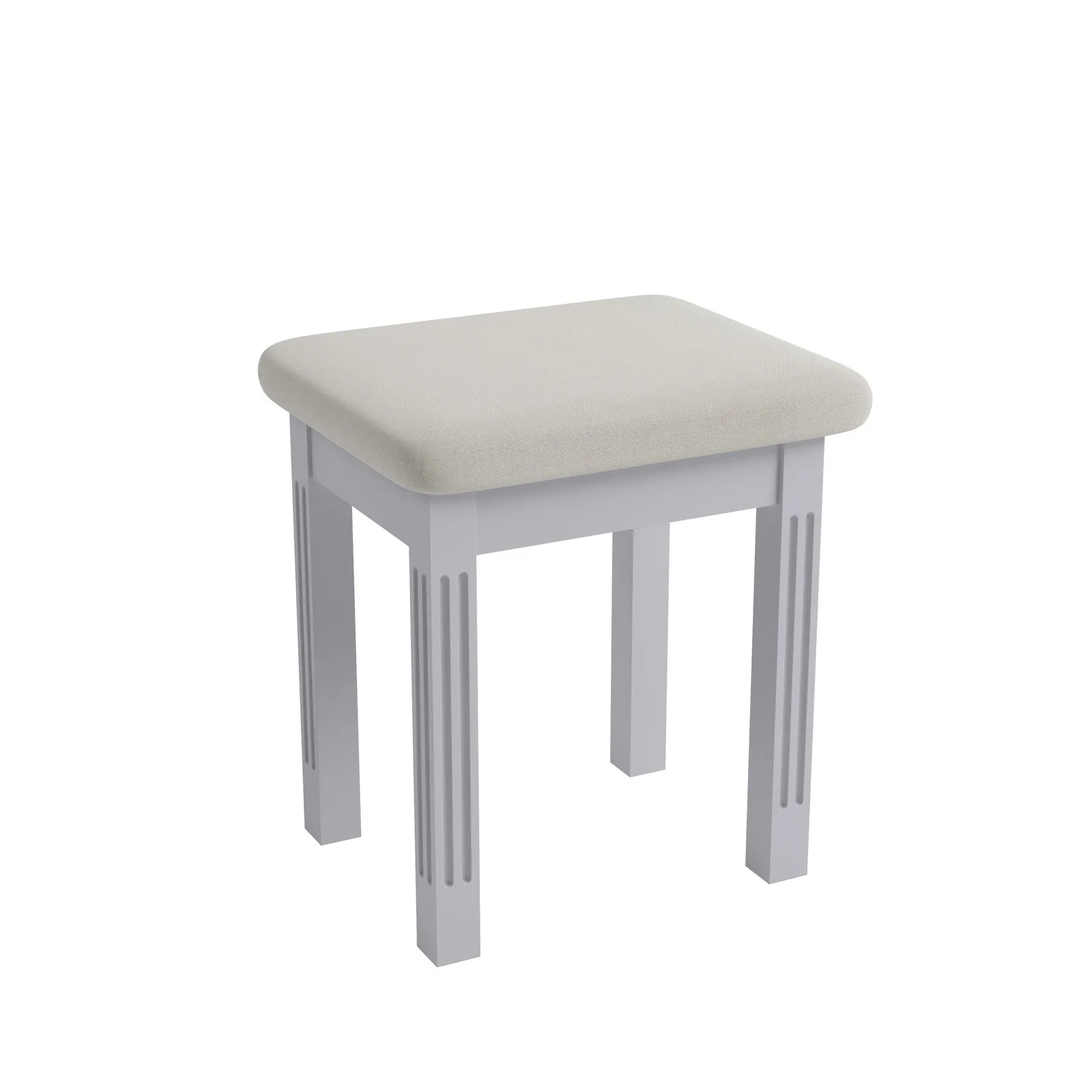 Pewter Dressing Table Stool Grey
