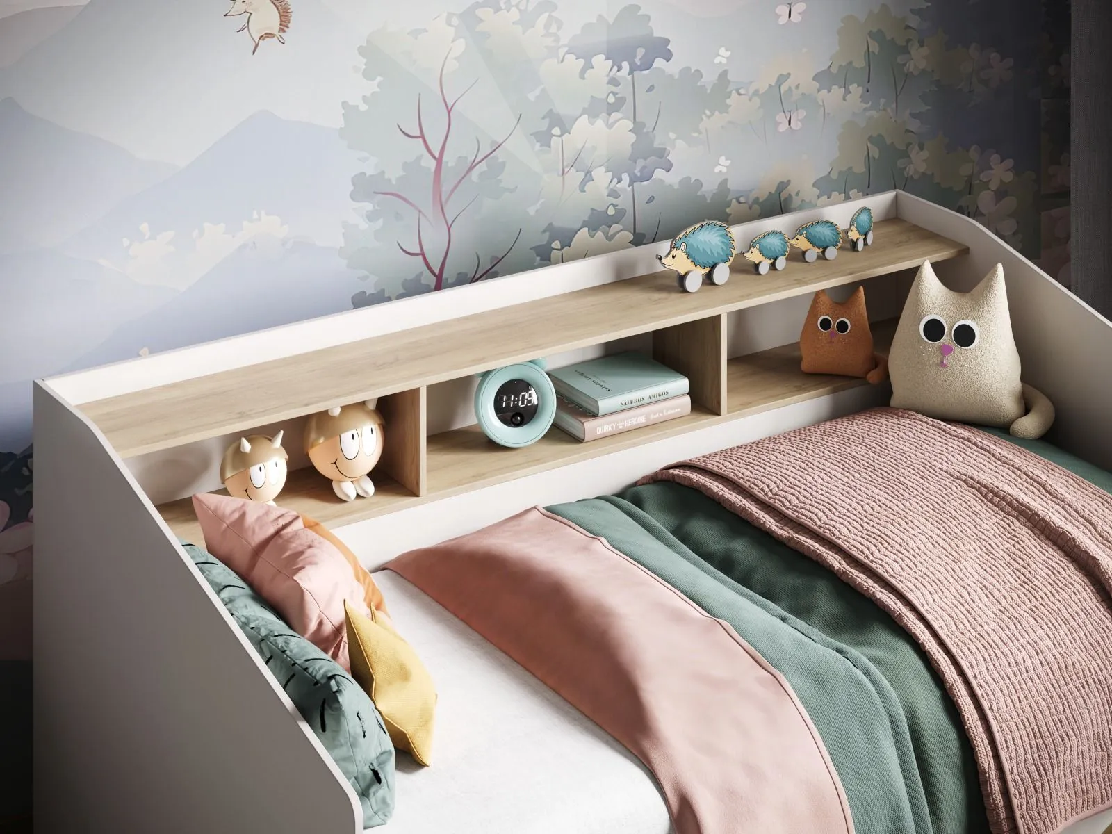 Flair Leni Day Bed in Light Oak 5