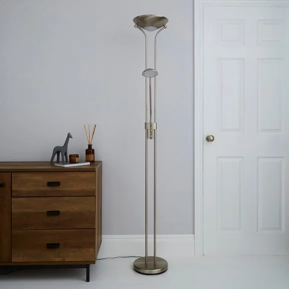 Uplighter Father and Child 2 Arm Floor Lamp 2