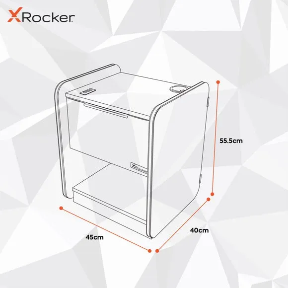 X Rocker Electra Bedside Table with Wireless Charging and LED Lights 6