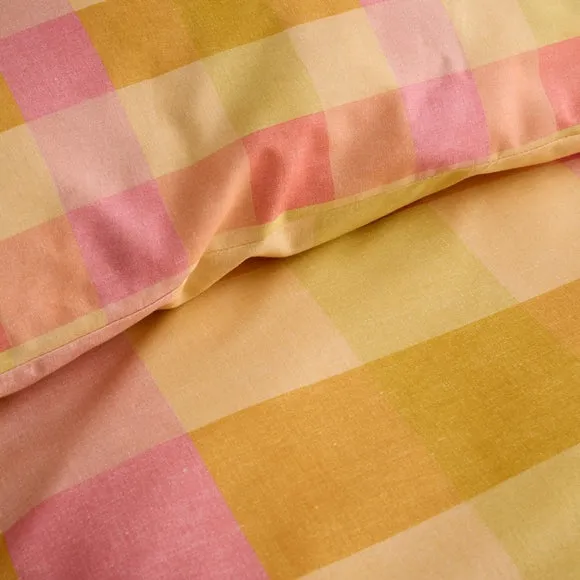 Fusion Block Check Polycotton Duvet Cover & Pillowcase Set 3