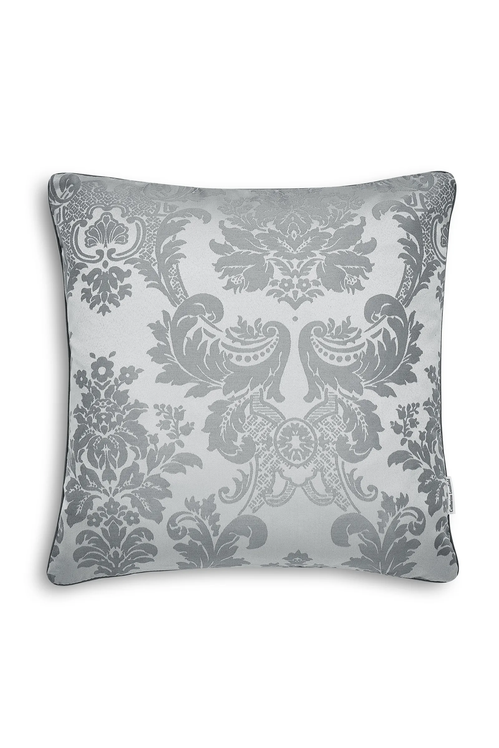 Catherine Lansfield 'Damask Jacquard' Cushion in Silver 3