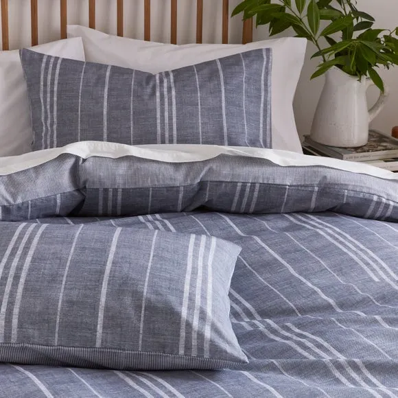 Harley Stripe Polycotton Duvet Cover & Pillowcase Set 2