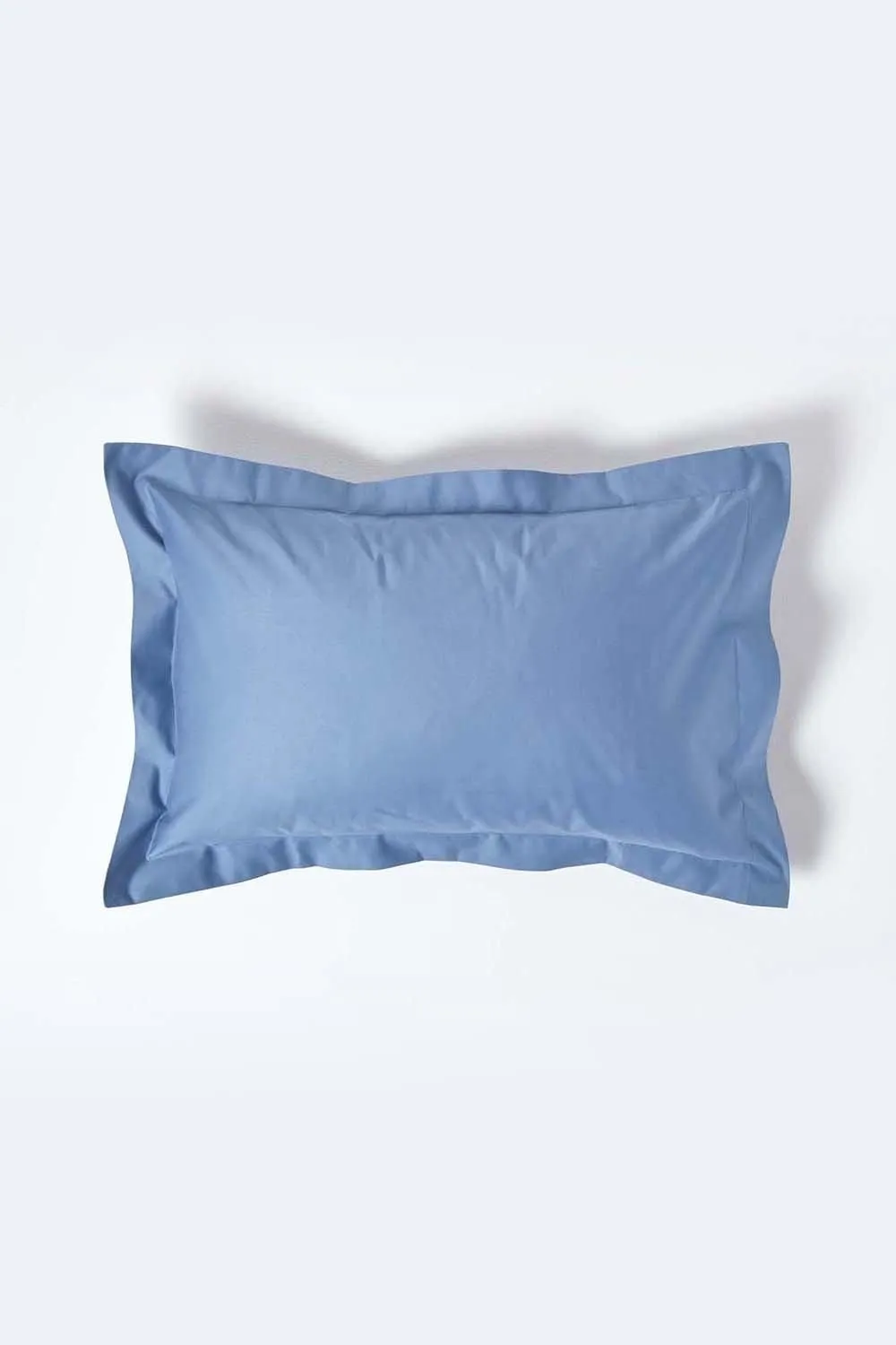 Homescapes Egyptian Cotton Oxford Pillowcase 1000 TC in Blue 1