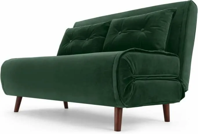 Haru Small Sofa bed, Pine Green Velvet