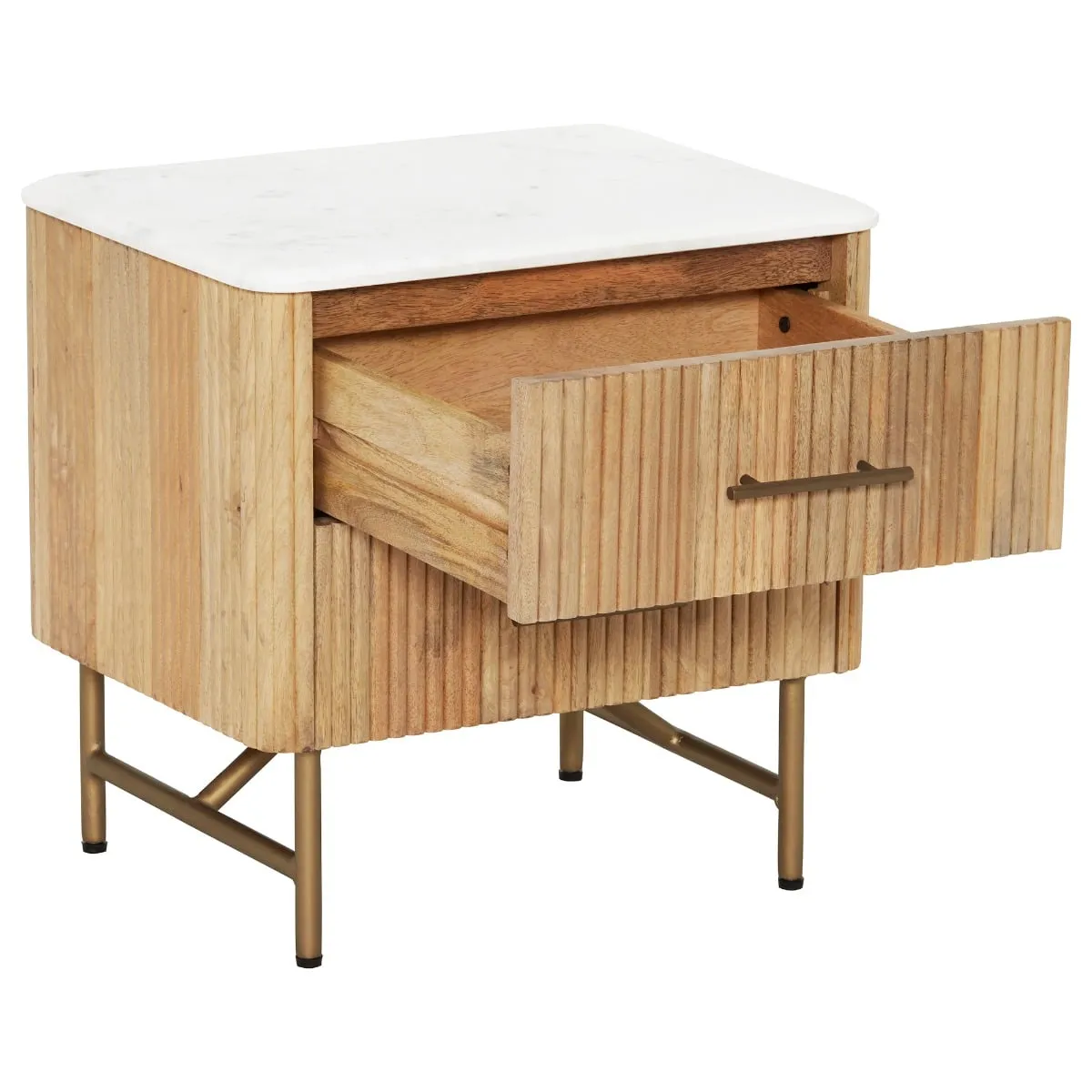 Fuji Small Bedside Table, Neutral Wood | Barker & Stonehouse 3