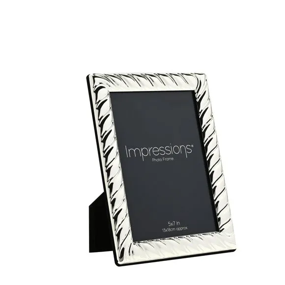 Impressions Silver Plated Swirl Textured Photo Frame 1